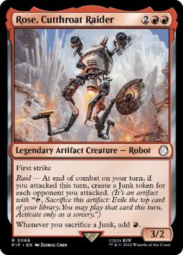 [066]【EN】【FOIL】カットスローツのレイダー、ローズ/Rose, Cutthroat Raider【PIP】[R][赤]