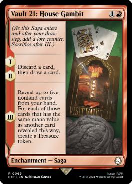 [069]【EN】【FOIL】Vault 21：ギャンブラーの楽園/Vault 21: House Gambit【PIP】[R][赤]