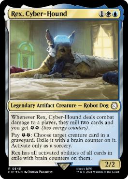 [645]【EN】【サージFOIL】サイボーグ犬、レックス/Rex, Cyber-Hound【PIP】[R][多色]