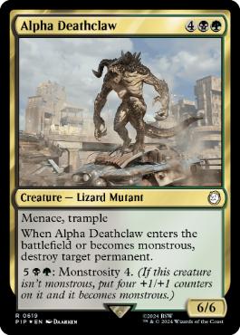 [619]【EN】【サージFOIL】デスクロー・アルファ/Alpha Deathclaw【PIP】[R][多色]