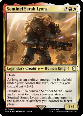 [646]【EN】【サージFOIL】センチネル、サラ・リオンズ/Sentinel Sarah Lyons【PIP】[R][多色]