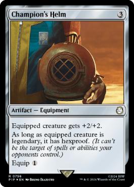[756]【EN】【サージFOIL】勇者の兜/Champion's Helm【PIP】[R][茶]