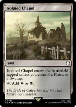 [797]【EN】【サージFOIL】孤立した礼拝堂/Isolated Chapel【PIP】[R][土地]