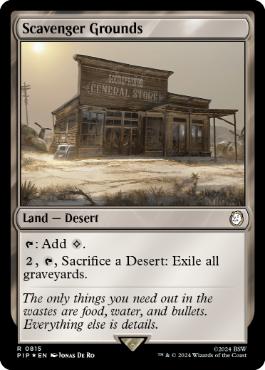 [815]【EN】【サージFOIL】屍肉あさりの地/Scavenger Grounds【PIP】[R][土地]
