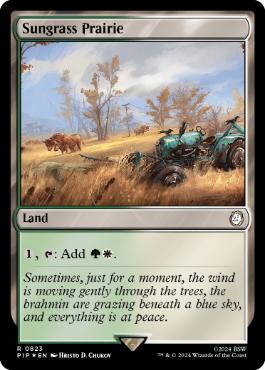 [823]【EN】【サージFOIL】サングラスの大草原/Sungrass Prairie【PIP】[R][土地]