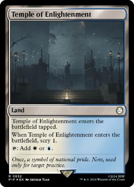 [832]【EN】【サージFOIL】啓蒙の神殿/Temple of Enlightenment【PIP】[R][土地]