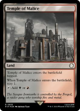 [835]【EN】【サージFOIL】悪意の神殿/Temple of Malice【PIP】[R][土地]