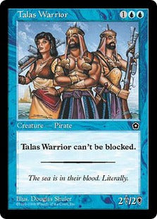 [053]【EN】タラスの戦士/Talas Warrior【PO2】[R][青]