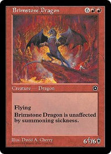 [092]【JP】硫黄のドラゴン/Brimstone Dragon【PO2】[R][赤]