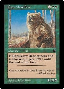 [142]【EN】カミソリ爪の熊/Razorclaw Bear【PO2】[R][緑]