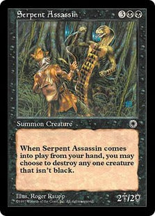 [108]【JP】蛇人間の暗殺者/Serpent Assassin【POR】[R][黒]