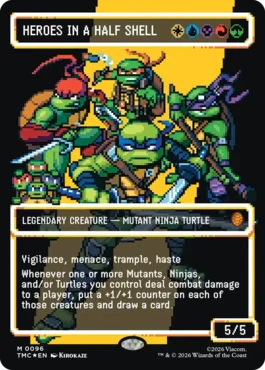 [096]【EN】【サージFOIL】■ボーダーレス■甲羅を背負ったヒーロー/Heroes in a Half Shell【TMC】[M][多色]
