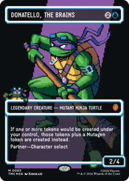 [085]【EN】【サージFOIL】■ボーダーレス■チームの頭脳、ドナテロ/Donatello, the Brains【TMC】[M][青]