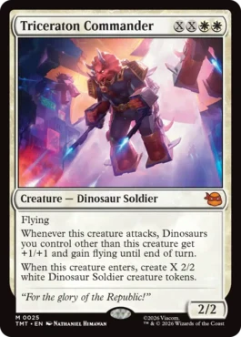 [025]【EN】【FOIL】トリケラトンの指揮官/Triceraton Commander【TMT】[M][白]