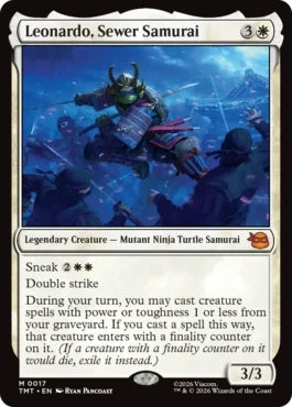 [017]【EN】【FOIL】下水道侍、レオナルド/Leonardo, Sewer Samurai【TMT】[M][白]