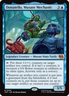 [036]【EN】【FOIL】ミュータントの機械工、ドナテロ/Donatello, Mutant Mechanic【TMT】[M][青]
