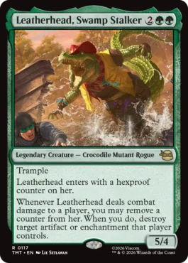 [117]【EN】沼地のハンター、レザーヘッド/Leatherhead, Swamp Stalker【TMT】[R][緑]