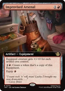 [270]【EN】【FOIL】■拡張アート■寄せ集めの武器/Improvised Arsenal【TMT】[R][赤]