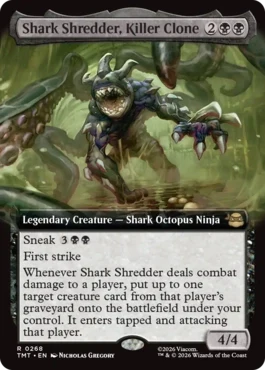 [268]【EN】【FOIL】■拡張アート■殺し屋クローン、シャークシュレッダー/Shark Shredder, Killer Clone【TMT】[R][黒]