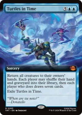 [263]【EN】【FOIL】■拡張アート■時を駆けるタートルズ/Turtles in Time【TMT】[M][青]
