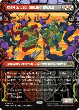 [249]【EN】【FOIL】■ショーケース■兄弟でありライバル、ラフとレオ/Raph & Leo, Sibling Rivals【TMT】[R][多色]