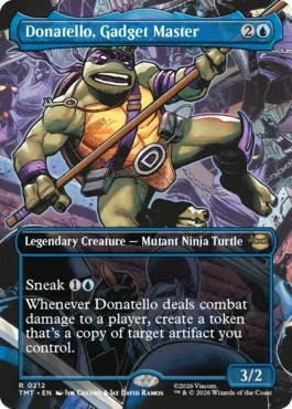 [212]【EN】【FOIL】■ボーダーレス■ガジェットマスター、ドナテロ/Donatello, Gadget Master【TMT】[R][青]