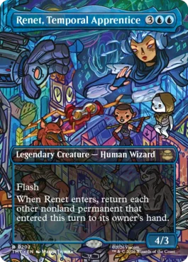 [202]【EN】【FOIL】■ボーダーレス■時空術師見習い、レネト/Renet, Temporal Apprentice【TMT】[R][青]