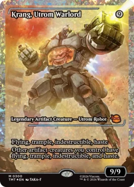 [300]【EN】【フラクチャーFOIL】■ショーケース■ユートロムの武人、クランゲ/Krang, Utrom Warlord【TMT】[M][茶]