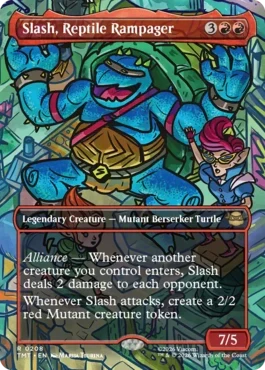 [208]【EN】■ボーダーレス■破天荒爬虫類、スラッシュ/Slash, Reptile Rampager【TMT】[R][赤]
