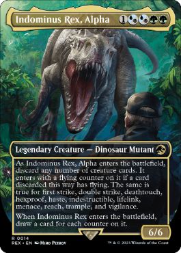 [014]【EN】■ボーダーレス■君臨するもの、インドミナス・レックス/Indominus Rex, Alpha【REX】[R][多色]