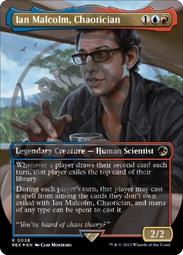 [038]【EN】【ロゴ入FOIL】■ボーダーレス■カオス理論家、イアン・マルコム/Ian Malcolm, Chaotician【REX】[R][多色]