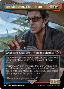 [013]【EN】【FOIL】■ボーダーレス■カオス理論家、イアン・マルコム/Ian Malcolm, Chaotician【REX】[R][多色]