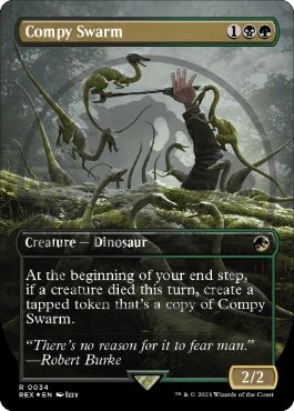 [034]【EN】【ロゴ入FOIL】■ボーダーレス■コンプソグナトゥスの大群/Compy Swarm【REX】[R][多色]