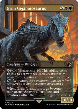 [036]【EN】【ロゴ入FOIL】■ボーダーレス■残忍なギガノトサウルス/Grim Giganotosaurus【REX】[R][多色]