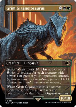 [011]【EN】【FOIL】■ボーダーレス■残忍なギガノトサウルス/Grim Giganotosaurus【REX】[R][多色]