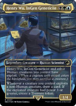 [037]【EN】【ロゴ入FOIL】■ボーダーレス■インジェン社の遺伝子学者、ヘンリー・ウー/Henry Wu, InGen Geneticist【REX】[R][多色]