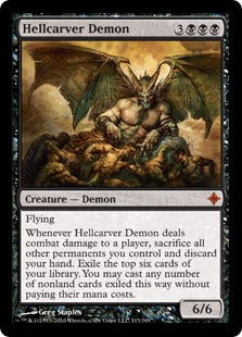 [113]【EN】地獄彫りの悪魔/Hellcarver Demon【ROE】[M][黒]