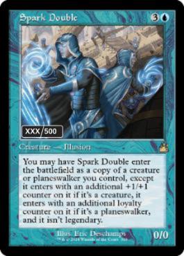 [319]【EN】【ダブルレインボウFOIL】■旧枠■灯の分身/Spark Double(シリアル入り)【RVR】[R][青]