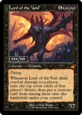 [327]【EN】【ダブルレインボウFOIL】■旧枠■虚無の王/Lord of the Void(シリアル入り)【RVR】[M][黒]