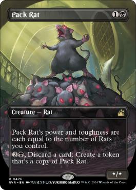 [426]【EN】【FOIL】■ボーダーレス■群れネズミ/Pack Rat【RVR】[R][黒]