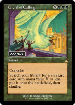 [345]【EN】【ダブルレインボウFOIL】■旧枠■召喚の調べ/Chord of Calling(シリアル入り)【RVR】[R][緑]