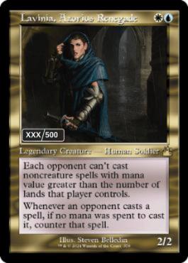 [370]【EN】【ダブルレインボウFOIL】■旧枠■アゾリウスの造反者、ラヴィニア/Lavinia, Azorius Renegade(シリアル入り)【RVR】[R][多色]
