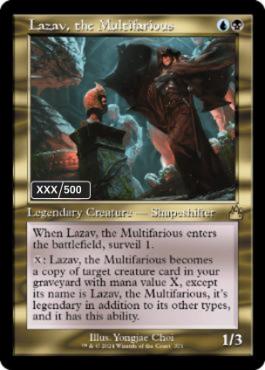 [371]【EN】【ダブルレインボウFOIL】■旧枠■万面相、ラザーヴ/Lazav, the Multifarious(シリアル入り)【RVR】[R][多色]