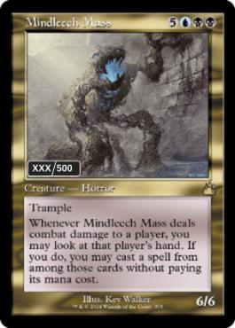 [375]【EN】【ダブルレインボウFOIL】■旧枠■精神ヒルの塊/Mindleech Mass(シリアル入り)【RVR】[R][多色]