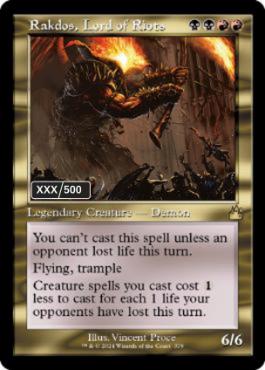 [379]【EN】【ダブルレインボウFOIL】■旧枠■暴動の長、ラクドス/Rakdos, Lord of Riots(シリアル入り)【RVR】[R][多色]
