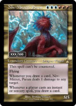 [376]【EN】【ダブルレインボウFOIL】■旧枠■パルン、ニヴ＝ミゼット/Niv-Mizzet, Parun(シリアル入り)【RVR】[R][多色]