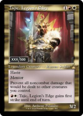 [385]【EN】【ダブルレインボウFOIL】■旧枠■軍勢の切先、タージク/Tajic, Legion's Edge(シリアル入り)【RVR】[R][多色]