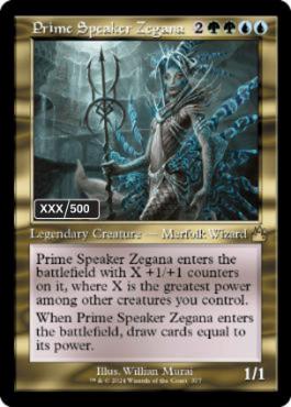 [377]【EN】【ダブルレインボウFOIL】■旧枠■首席議長ゼガーナ/Prime Speaker Zegana(シリアル入り)【RVR】[R][多色]