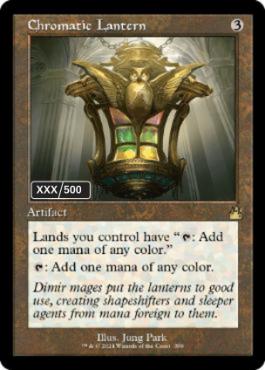 [390]【EN】【ダブルレインボウFOIL】■旧枠■彩色の灯籠/Chromatic Lantern(シリアル入り)【RVR】[R][茶]