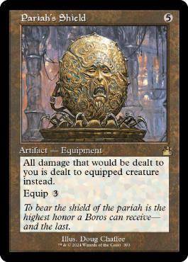 [393]【EN】【FOIL】■旧枠■最下層民の盾/Pariah's Shield【RVR】[R][茶]